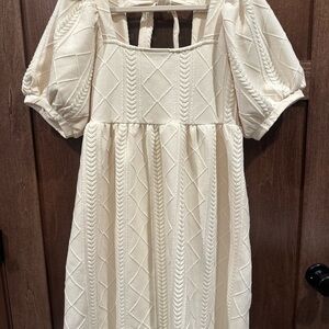 Bohme Cream Textured Dress